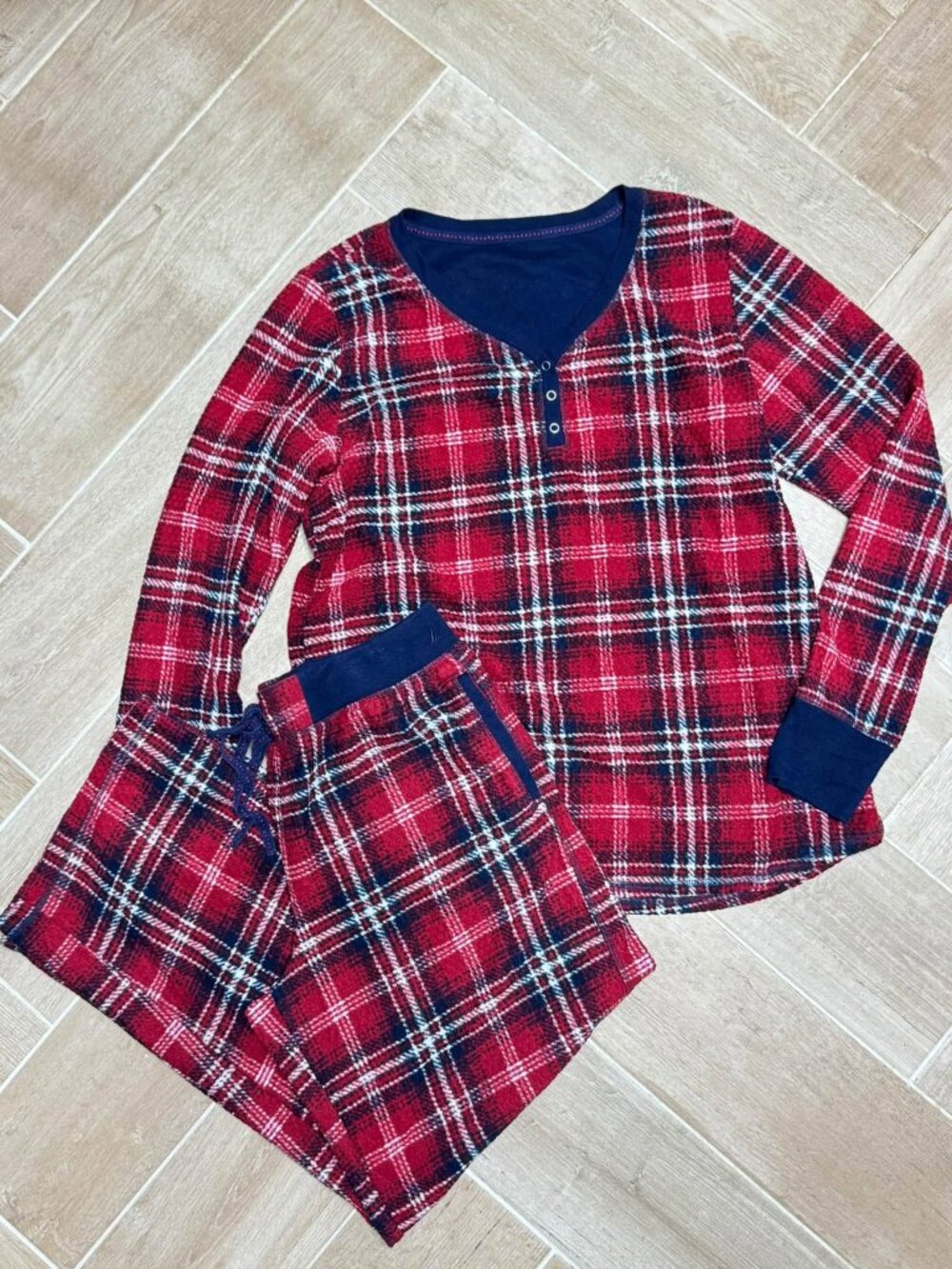 Womens Nautica Christmas Pajama 2 Piece Set Size Large